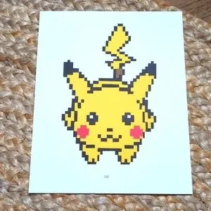 ②complete pokemon ART色紙　ミニ色紙　当時物 pikachu ポケモン 色紙ART 開封データ配列・商品紹介・色紙リスト